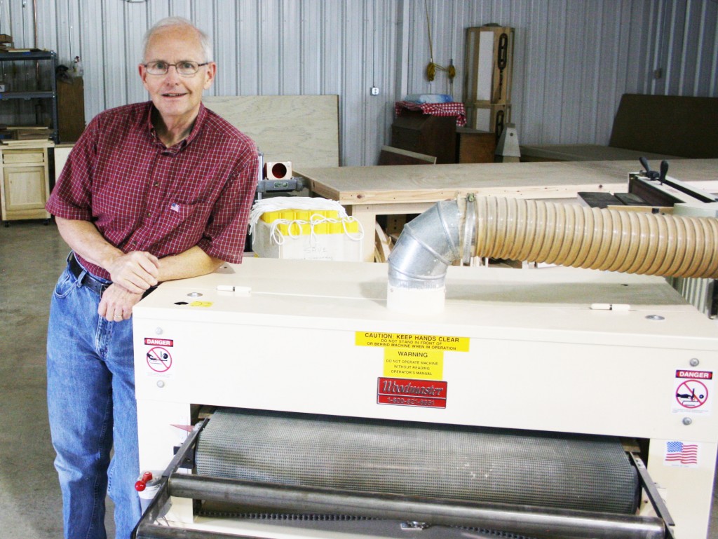 Keith Neer, master craftsman and Woodmaster Drum Sander owner, teaches woodworking and produces a limited number of furniture commissions for the pure love of woodworking. He told us recently, “I’m retired. I’m not in this to make money. It’s a pleasure to do woodworking the way I want to at the end of a 30-year career.”
