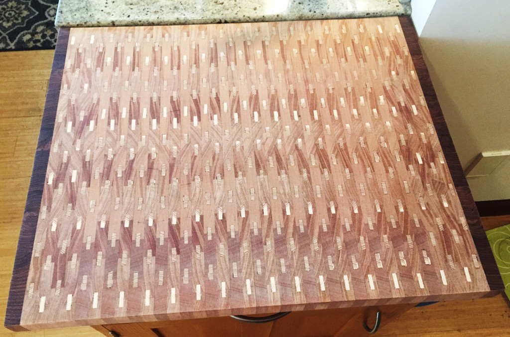 How does a woodworker go about making a cutting board with such an interesting pattern? Stuart's a Woodmaster Woodworker who'll tell you all about it!