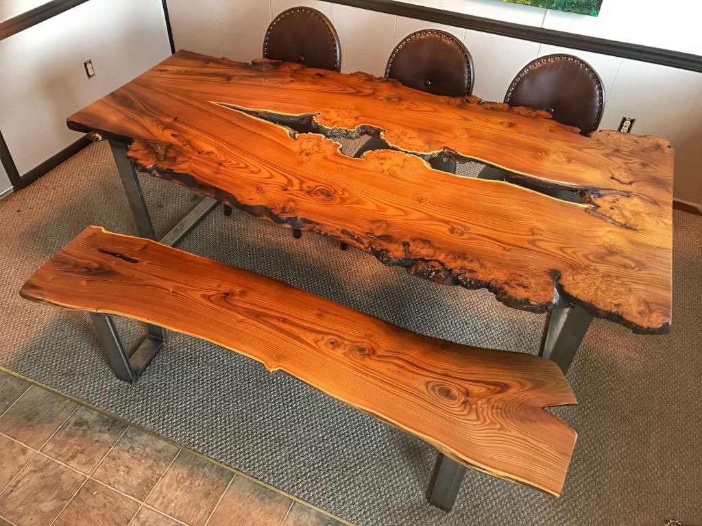 table and benches